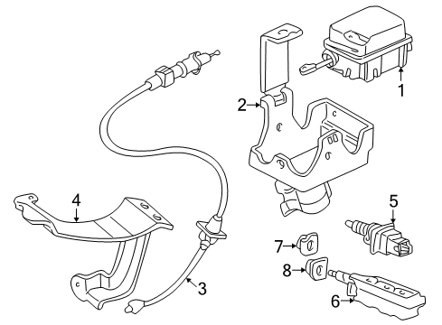 2005 Buick Rendezvous Switches Module Asm-Cruise Control Diagram for 12575410