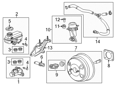 2014 Chevrolet Captiva Sport Dash Panel Components Vacuum Hose Diagram for 22834621