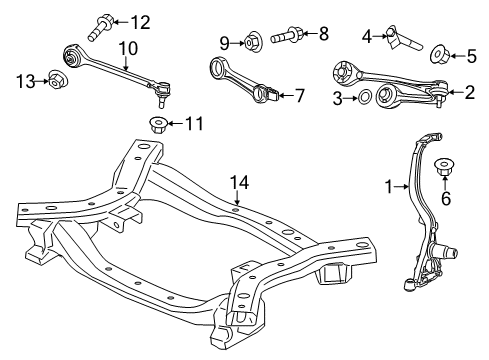 2021 Dodge Charger Suspension Components, Lower Control Arm, Upper Control Arm, Stabilizer Bar FRONT Diagram for 68466630AA