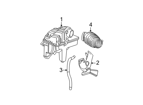 2004 Chrysler Town & Country Air Inlet Air Cleaner Diagram for 4861356AA