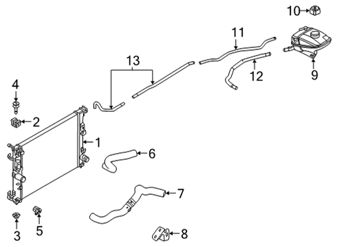 2022 Nissan Sentra Radiator & Components Hose-Reservoir Tank Diagram for 21742-6LB0A