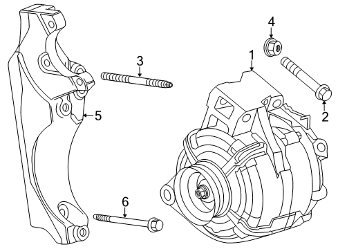 2014 Buick Regal Alternator Alternator Diagram for 13592810
