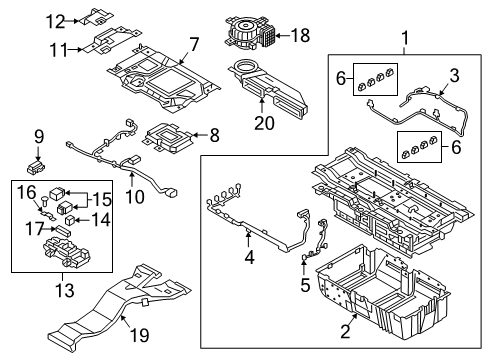 2017 Hyundai Sonata Battery Cable-L.D.C Pos Diagram for 91856-E6011