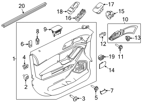 2011 Ford Explorer Power Seats Grommet Diagram for BB5Z-7821999-AB