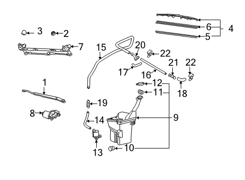 2006 Scion xB Wiper & Washer Components Reservoir Cap Diagram for 85316-52130