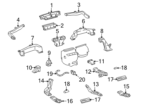 2008 Lexus GS450h Automatic Temperature Controls Hose, Air Diagram for 88669-30050