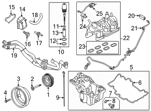 2021 Ford F-150 Intake Manifold Dipstick Diagram for L1MZ-6750-A