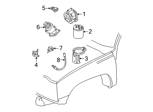 1996 GMC K1500 Emission Components Purge Solenoid Diagram for 12559015