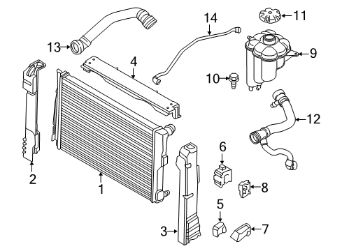 2017 BMW X5 Radiator & Components Hex Bolt With Washer Diagram for 51712752359