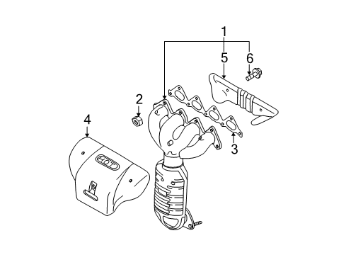 2007 Hyundai Elantra Exhaust Manifold Protector-Heat Diagram for 28525-23920