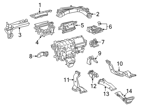 2017 Lexus NX200t Ducts Duct Sub-Assembly, Heater Diagram for 55085-78010