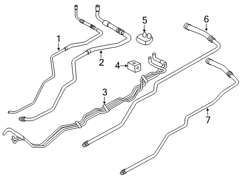 2015 Lincoln Navigator Rear A/C Lines Water Inlet Tube Diagram for FL1Z-18663-A