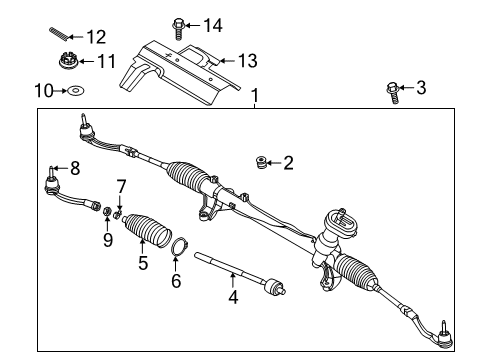 2020 Hyundai Palisade Steering Column & Wheel, Steering Gear & Linkage Gear Assembly-Steering Diagram for 56500-S8100