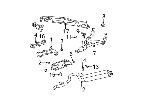 2004 Jeep Liberty Exhaust Components, Exhaust Manifold ISOLATOR-Exhaust Support Diagram for 52101126AA