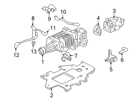 1997 Buick Regal Throttle Body Fuel Injection Air Meter Body Diagram for 24503395