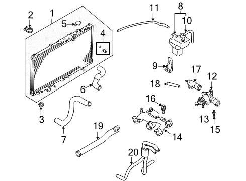 2002 Dodge Stratus Powertrain Control Engine Controller Module Diagram for R4896792AE