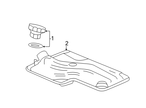 2012 Chevrolet Sonic Automatic Transmission Pan Gasket Diagram for 24231613