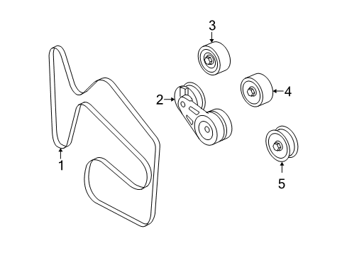 2009 Saturn Vue Belts & Pulleys Serpentine Belt Diagram for 12612519