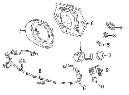 2020 Chrysler Pacifica Electrical Components - Front Bumper Sensor-Park Assist Diagram for 5XG29TZZAA