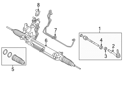 2009 BMW 750Li P/S Pump & Hoses, Steering Gear & Linkage Pipe Set Diagram for 32106786549