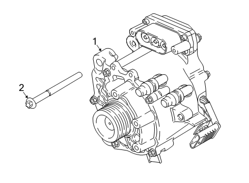 2020 Mini Cooper Countryman Generator & Regulator Hexalobular Socket Screw Diagram for 07119908445