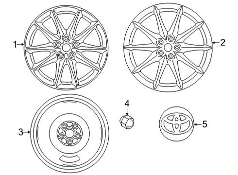 2022 Toyota GR86 Wheels, Covers & Trim Wheel, Alloy Diagram for SU003-08843