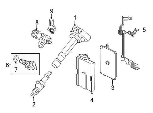 2021 Honda Pilot Ignition System CONT MOD, POWERTRAIN Diagram for 37820-RLV-L94