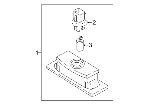 2017 Kia Sportage Bulbs Lamp Assembly-License Plate Diagram for 92501D9000