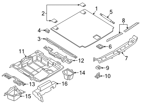 2021 BMW X4 Interior Trim - Rear Body Set Cover Diagram for 51479493680