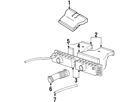 1996 Dodge Viper Air Intake Filters Diagram for 4709361