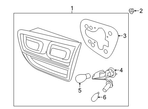 2018 Kia Sorento Bulbs Lamp Assembly-Rear Combination Diagram for 92404C6000