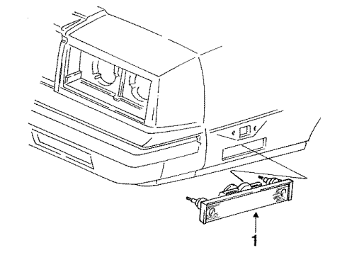 1992 Chrysler New Yorker Front Lamps - Side Marker Lamps Lamp Fender SIDEMARKER Left Diagram for 5262017