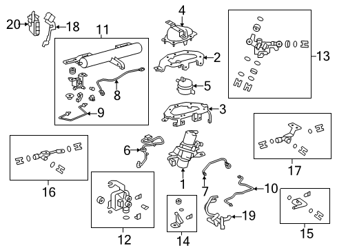 2015 Lexus RX450h Auto Leveling Components Computer, Suspension Control Diagram for 89293-48060