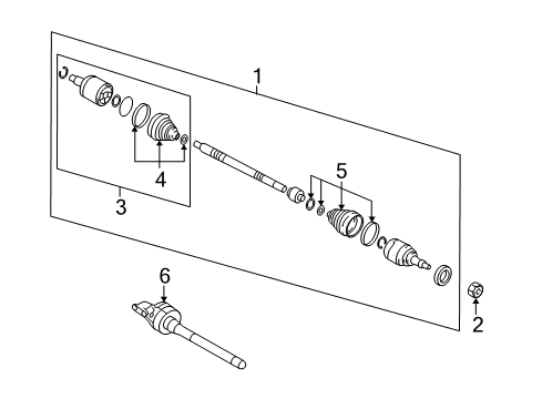 2016 Hyundai Tucson Drive Axles - Front Boot Kit-Front Axle Wheel Side Diagram for 49541-D3030