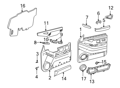 1997 Oldsmobile Bravada Interior Trim - Front Door Switch, Outside Remote Control Rear View Mirror Diagram for 15009690