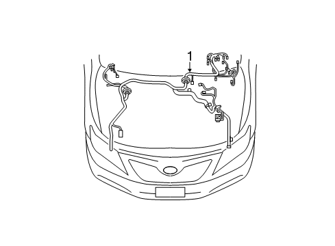 2007 Toyota Camry Wiring Harness Engine Harness Diagram for 82111-06E81