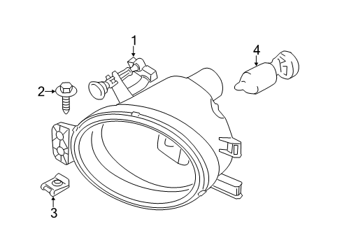 2012 BMW 135i Chassis Electrical - Fog Lamps Fog Lights, Right Diagram for 63177273448