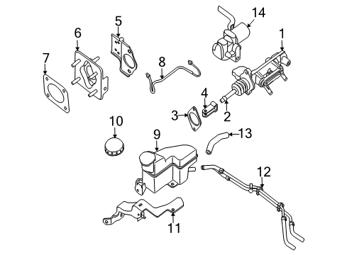2007 Nissan Altima Hydraulic System Cylinder Brake Master Diagram for 46010-JA80A
