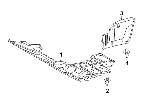 2014 Toyota RAV4 Splash Shields Under Cover Diagram for 51410-0R030