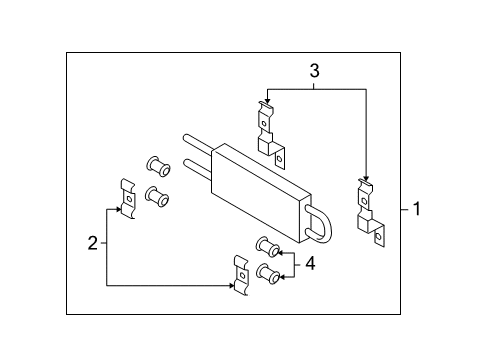 2013 Infiniti FX50 Power Steering Oil Cooler Bracket-Tube Diagram for 49730-1CA0B