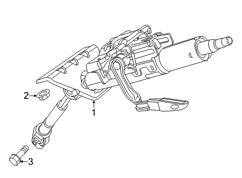 2017 Ram ProMaster City Steering Column, Steering Wheel & Trim FASTNER-Steering Column Diagram for 68101381AA