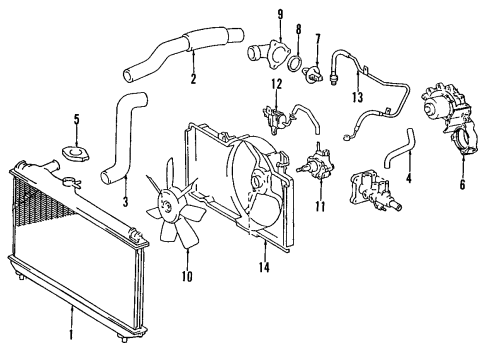 1992 Lexus ES300 Cooling System, Radiator, Water Pump, Cooling Fan, Belts Power Steering Vane Pump Belt Diagram for 90916-02350-83