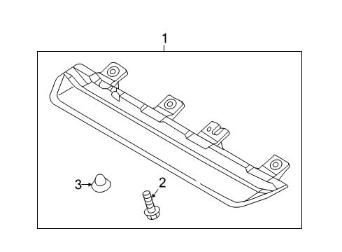 2016 Hyundai Genesis High Mount Lamps Lamp Assembly-High Mounted Stop Diagram for 92700-B1000