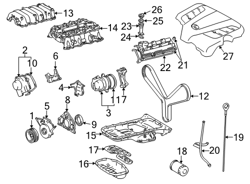 2004 Lexus LS430 Filters Gage Sub-Assy, Oil Level Diagram for 15301-50110