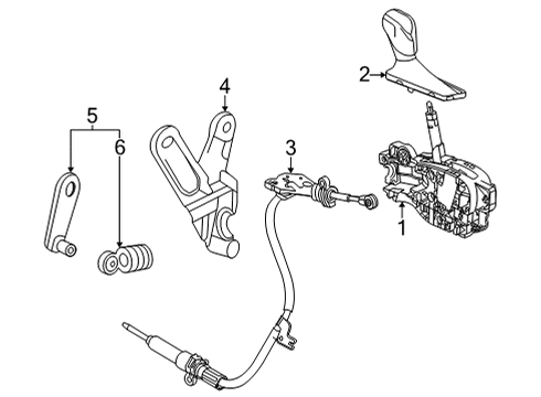 2020 Cadillac CT4 Gear Shift Control - AT Shift Control Cable Diagram for 84670234