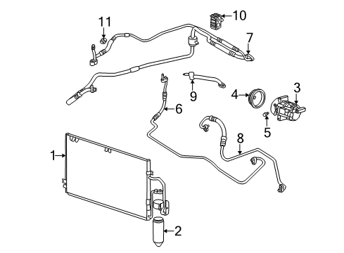 2005 Saturn L300 Air Conditioner Tube Diagram for 22714738