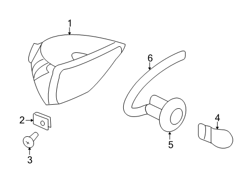 2008 Saturn Sky Backup Lamps Lamp Asm-Back Up Diagram for 10372965