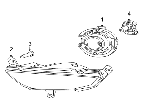 2016 Chrysler 200 Bulbs Front Fog Lamp Diagram for 68294360AA