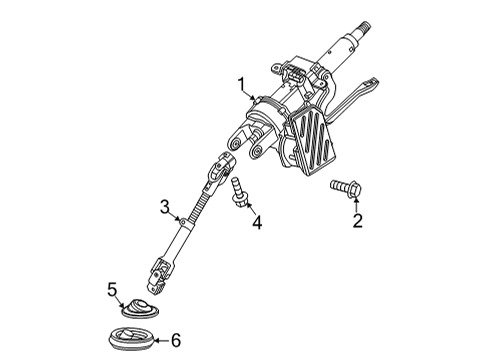 2022 Buick Encore GX Steering Column Assembly Steering Column Bolt Diagram for 11601806