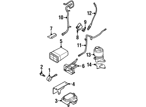 1999 Daewoo Lanos Powertrain Control EGR Valve Gasket Diagram for 90467547